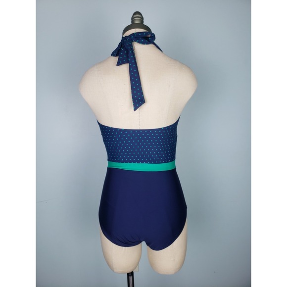 Helen Jon Draper James S One Piece Swimsuit Del Rey Retro Petite Dot Polka NWT - Picture 2 of 6